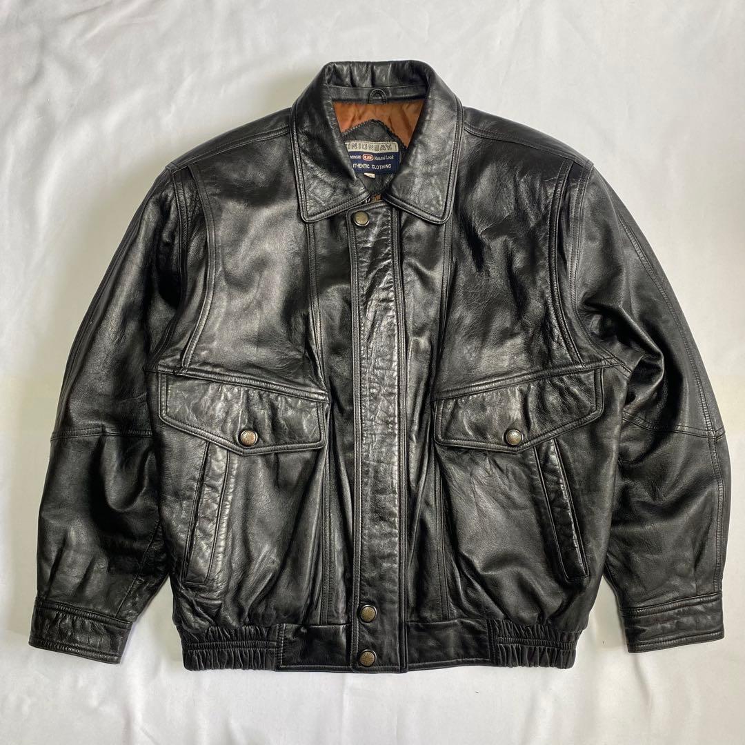 90s A-2 Vintage Leather Flight Jacket - 90s vintage A2 leather