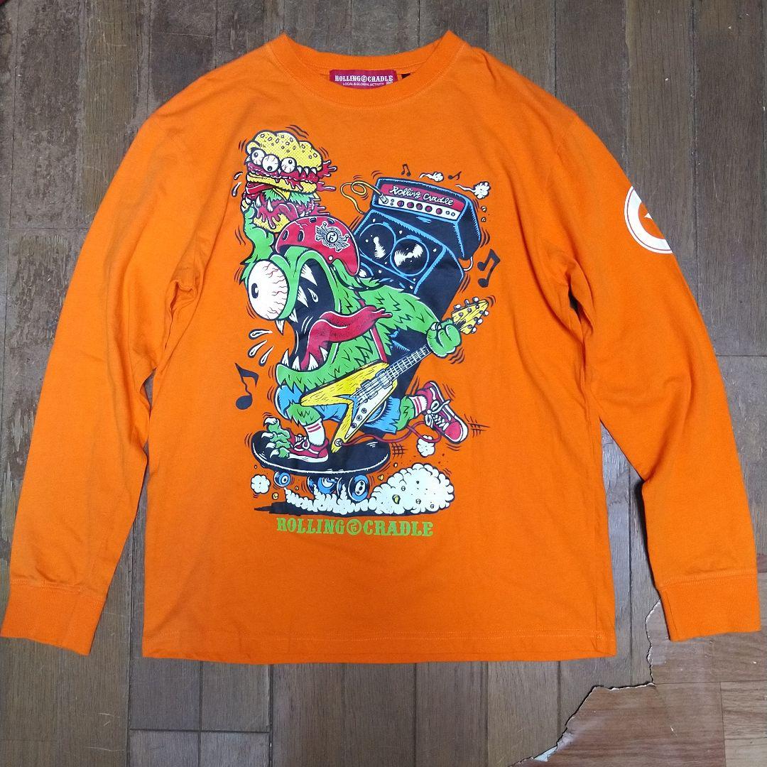 ローリングクレイドルROLLINGCRADLEロリクレ長袖TシャツLオレンジ美品