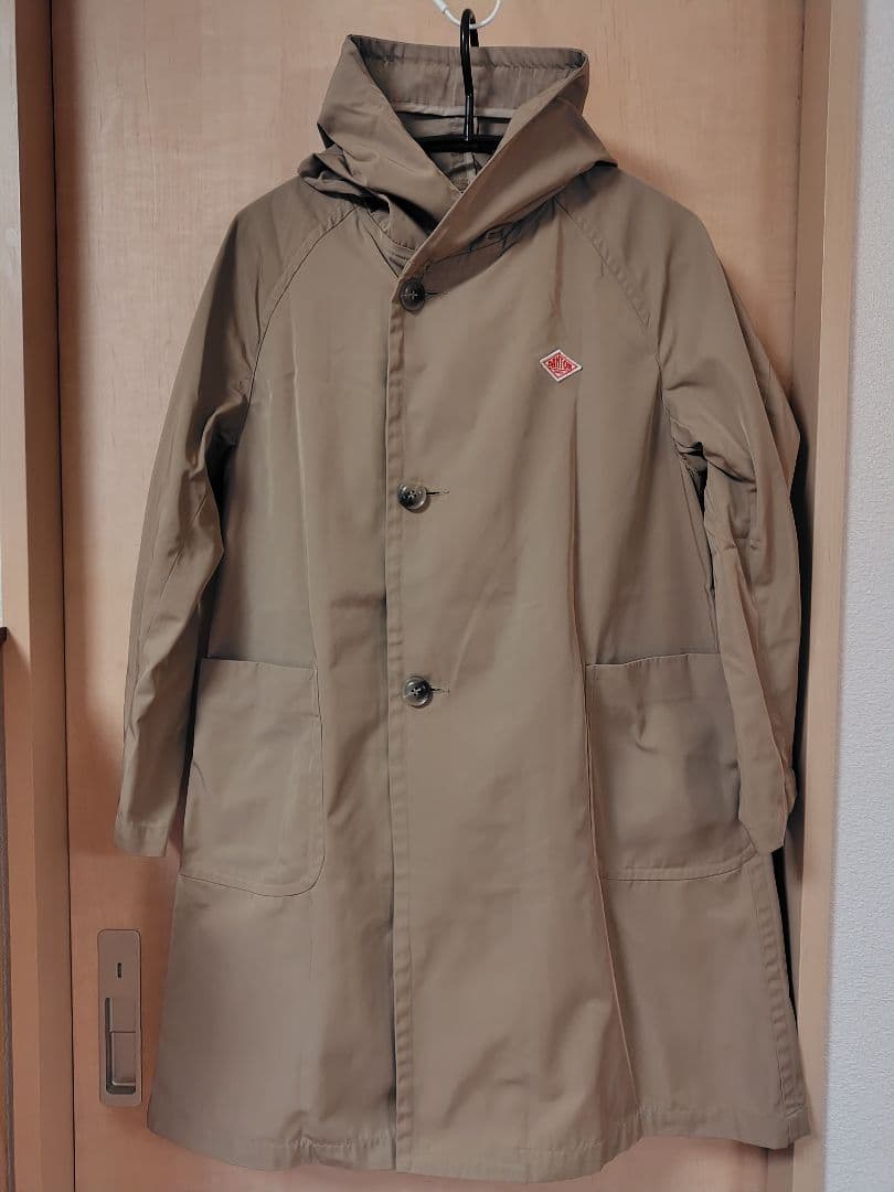 【日本製】DANTON ダントンフード付レディースコートベージュ Danton（ダントン） ウールモッサロングコート JD-8457 サイズ34