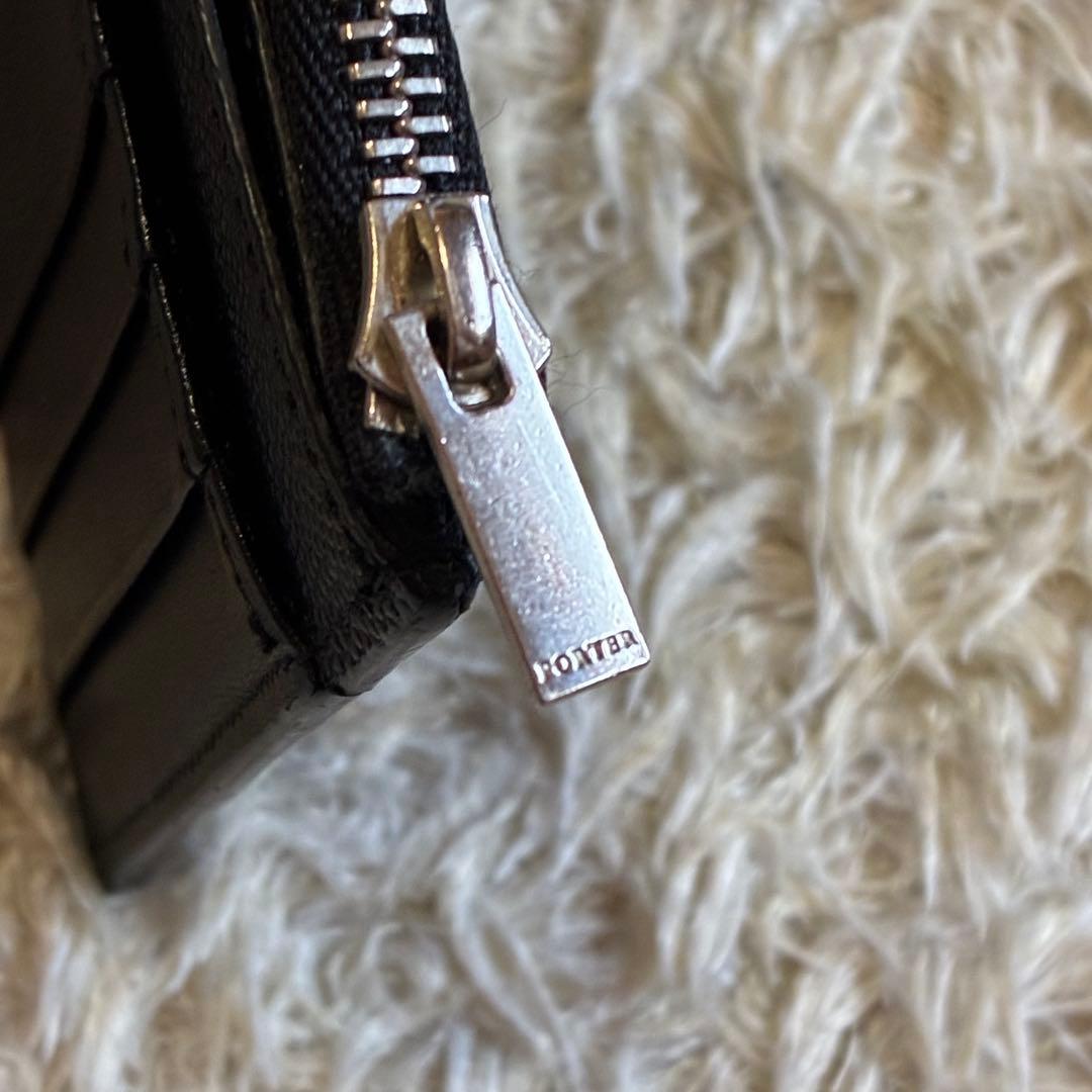 希少 極美品】ポーター コンパクトウォレット L字ファスナー 黒
