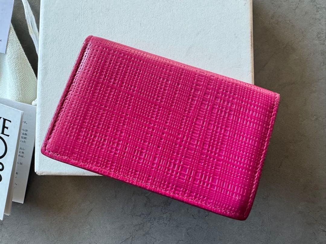 《箱・袋付き》ロエベ アナグラム 型押しカードケース名刺入れ カード入れ