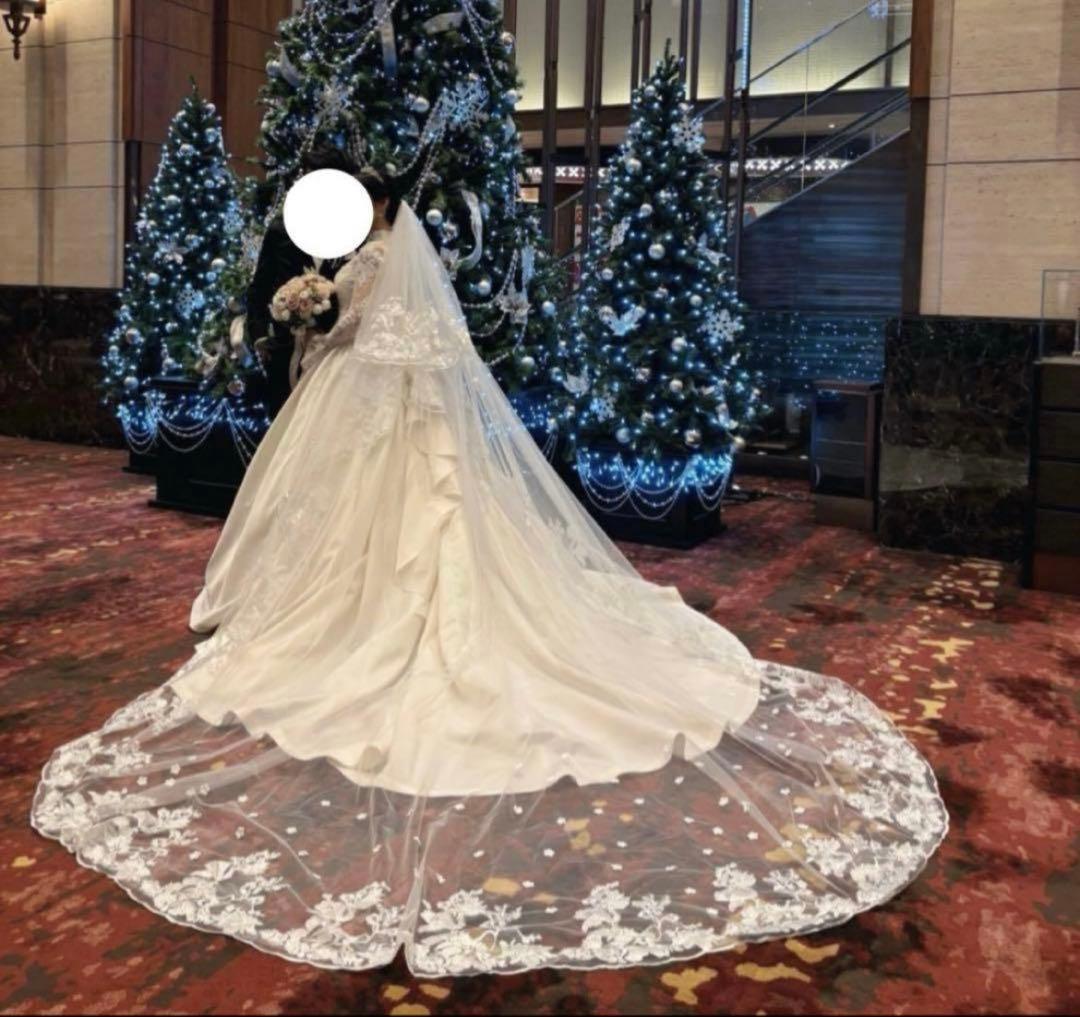 ウェディング　ベール ベールダウン可能 花嫁 JAnjiaLxY ウエディングベール 花嫁ベール 華やか キラキラ レース花