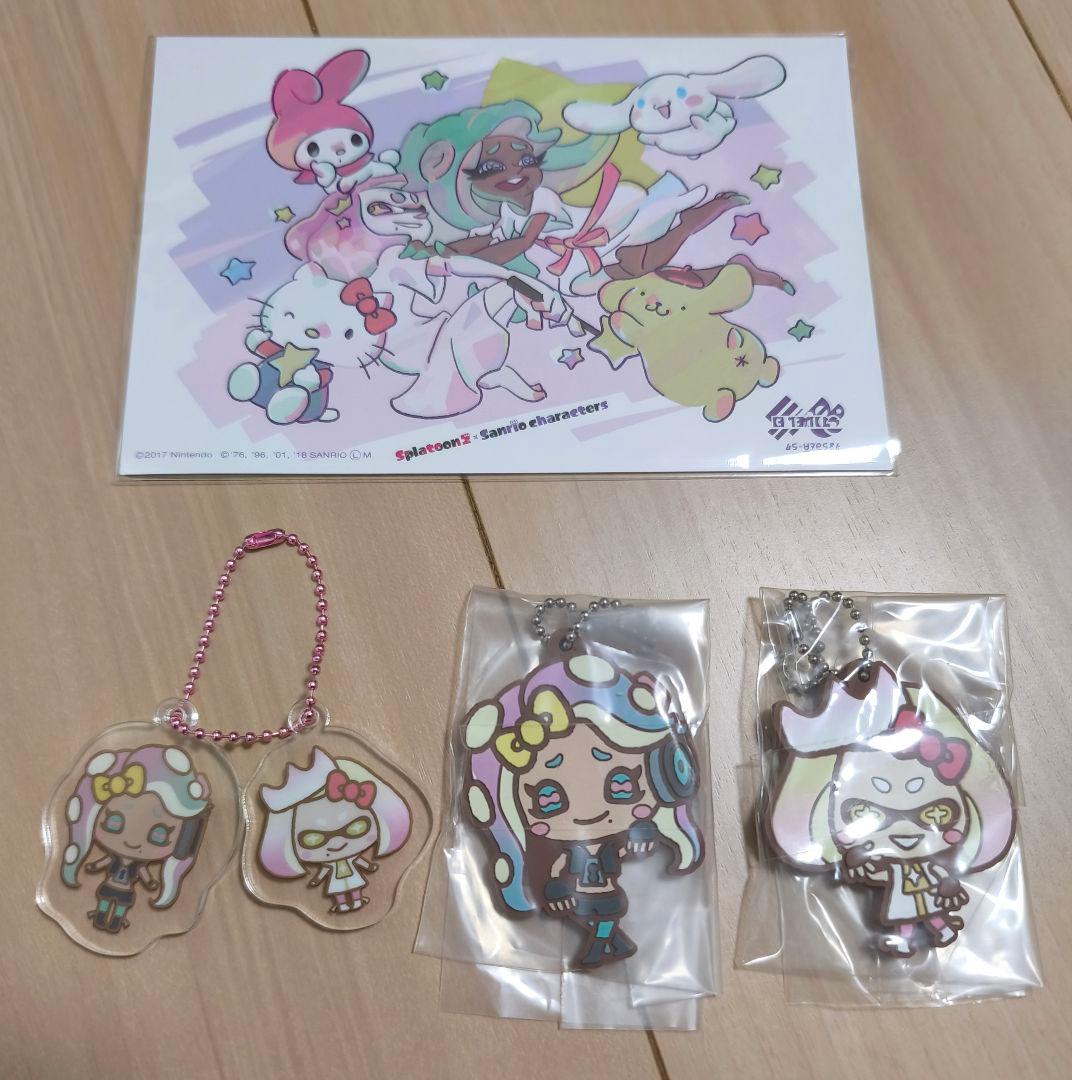 スプラトゥーン✕サンリオ　コラボ　テンタクルズ4点セット　ヒメ　イイダ スプラトゥーン2 サンリオ コラボ テンタクルズ ヒメ イイダ 缶バッジ