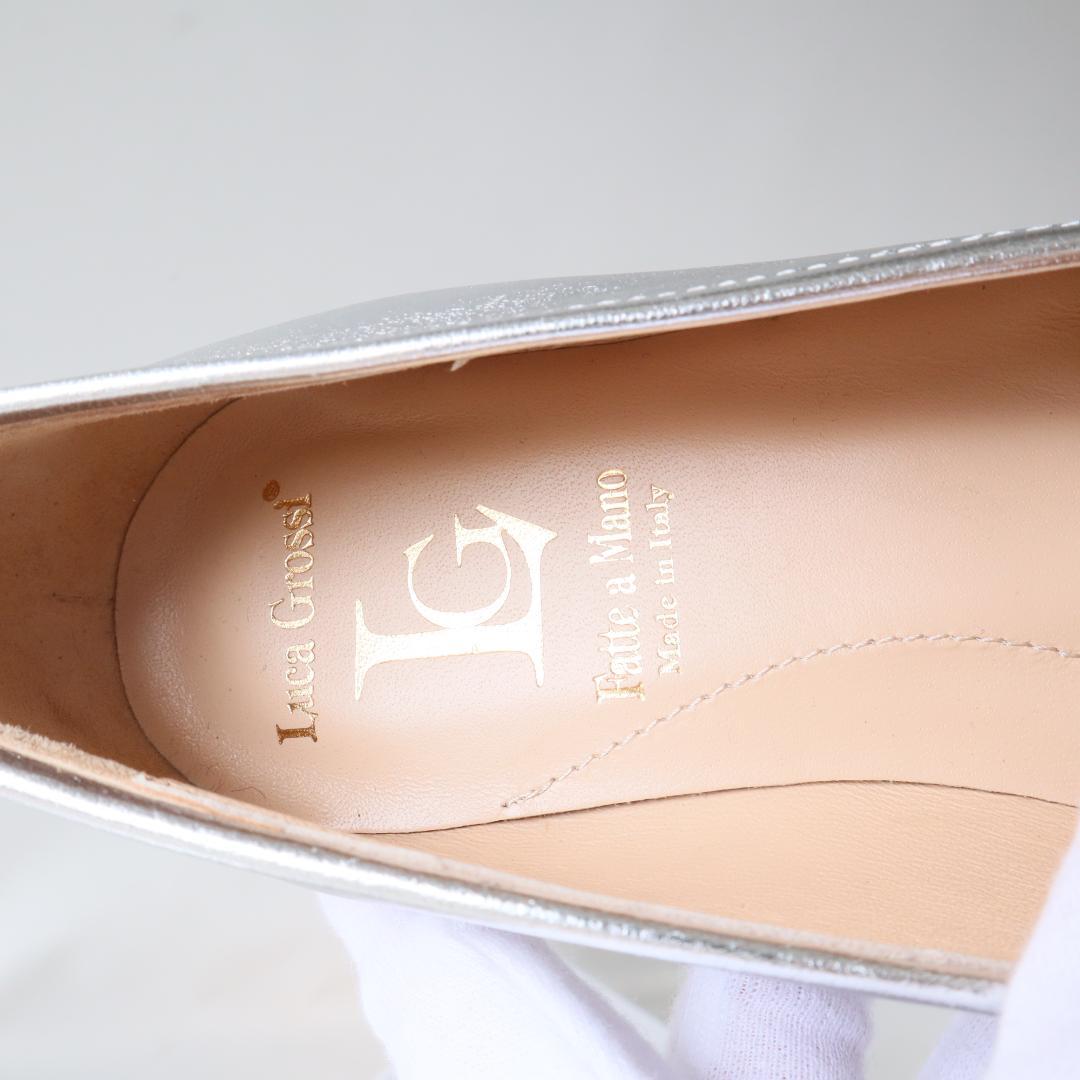 極美品 ルカグロッシ シルバーローファー/スリッポン 36/23cm - メルカリ