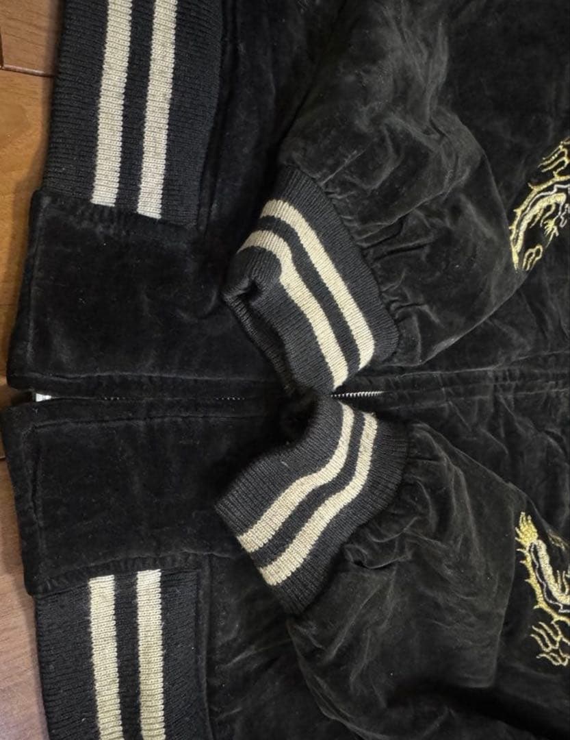 ヴィンテージ 別珍 スカジャン ブラック 竹虎 キルティングライナー