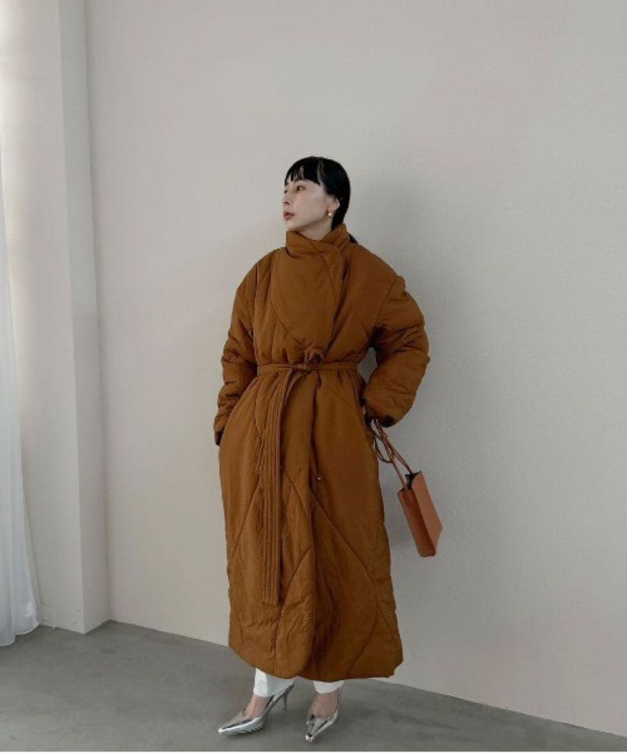 Ameri☆WAVE STITCH HEAT POLAK LONG COAT M AMERI