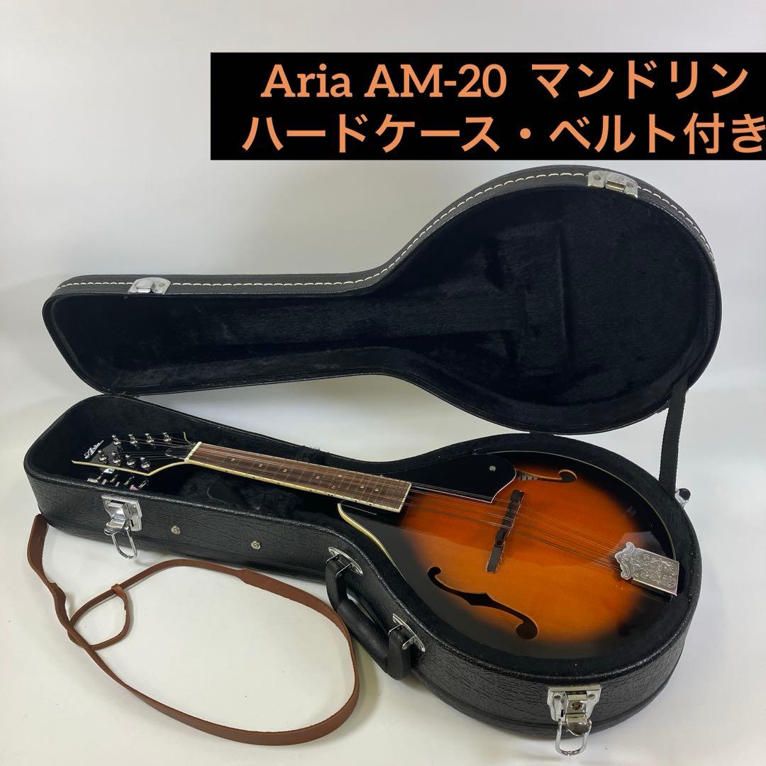 【中古】 Aria AM-20 マンドリン ハードケース ベルト 弦楽器 Amazon | ARIA アリア 電子マンドリン AM-20E ハードケース付き