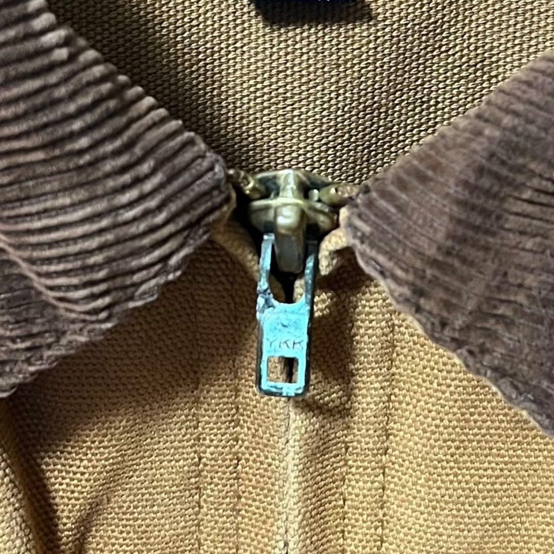 y104325 ダックジャケット ワークジャケット 刺繍ロゴ付き 裏