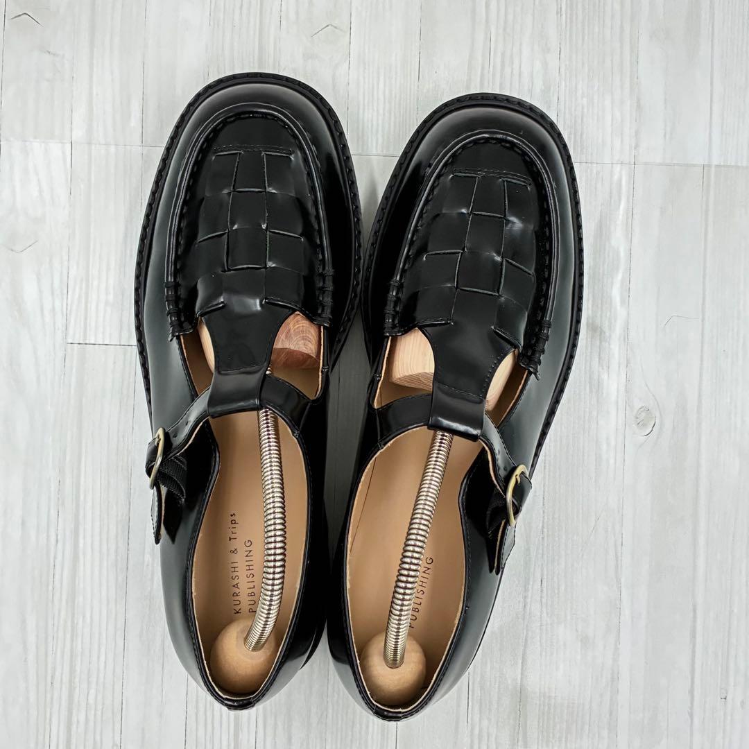 未使用✨【北欧、暮らしの道具店】Tストラップシューズ 厚底 本革 黒