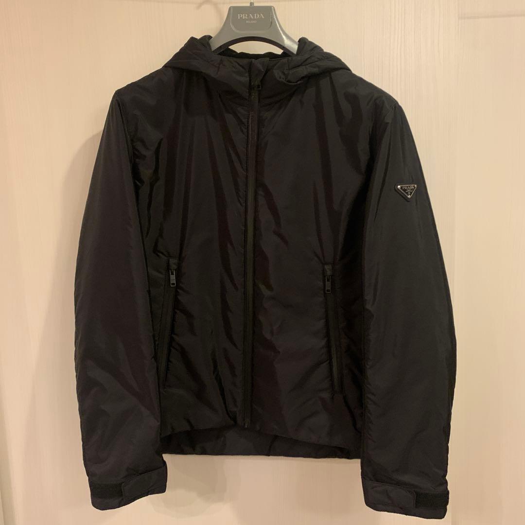 PRADA 黒 中綿ナイロンジャケット　サイズ48 中古・古着通販】PRADA (プラダ) 中綿ナイロンジャケット/ライナー付き