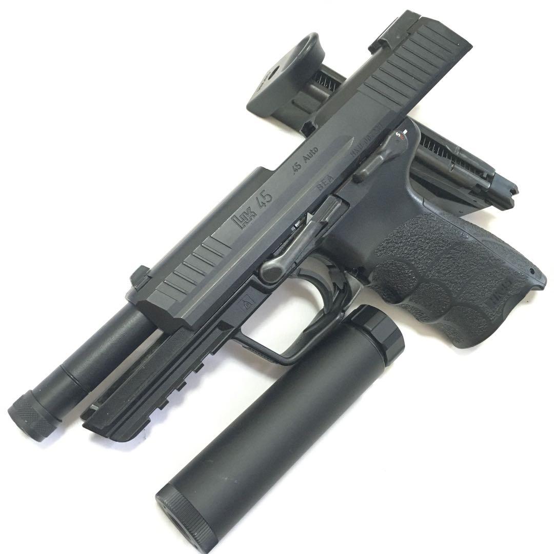 【超美品＆動作快調!!】 東京マルイ ガスガン HK45 サプレッサー セット! Amazon.co.jp: 東京マルイ 4点セット HK45 タクティカル サイレンサー