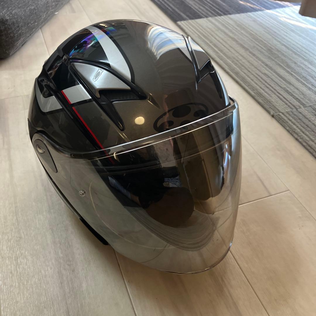 EXCEED フルフェイスヘルメット ブラック/シルバー　カブト　エクシード EXCEED OGK KABUTO EXCEED-2 フラットブラック S(55-56cm) ヘルメット