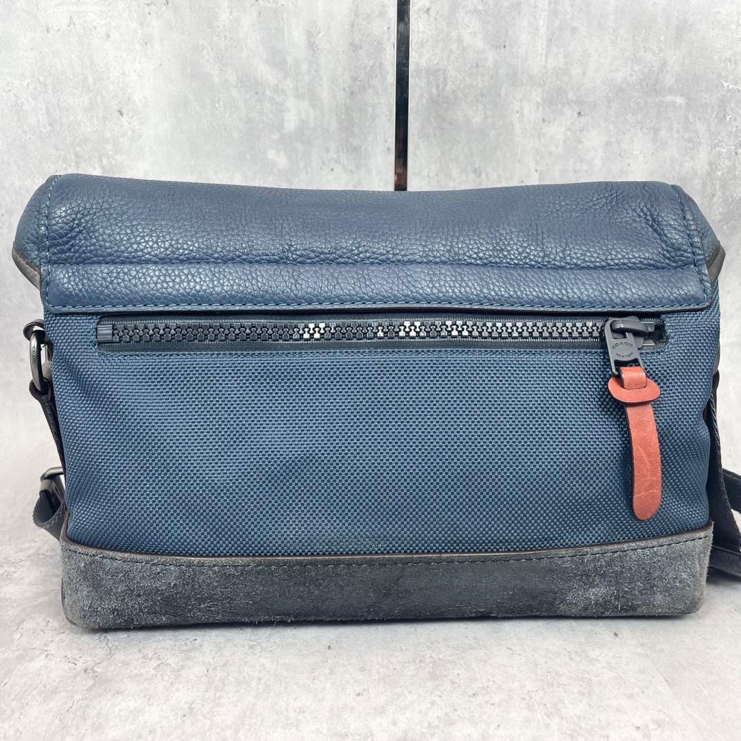 極美品✨ 超希少 コーチ マンハッタン メッセンジャーバッグ シボ革