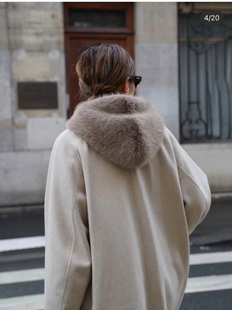 セルリ　バラクラバ　ベージュ　ドゥーズィエムクラス CELERI/セルリ】 FUR BALACLAVA（その他ファッション小物）｜Deuxieme