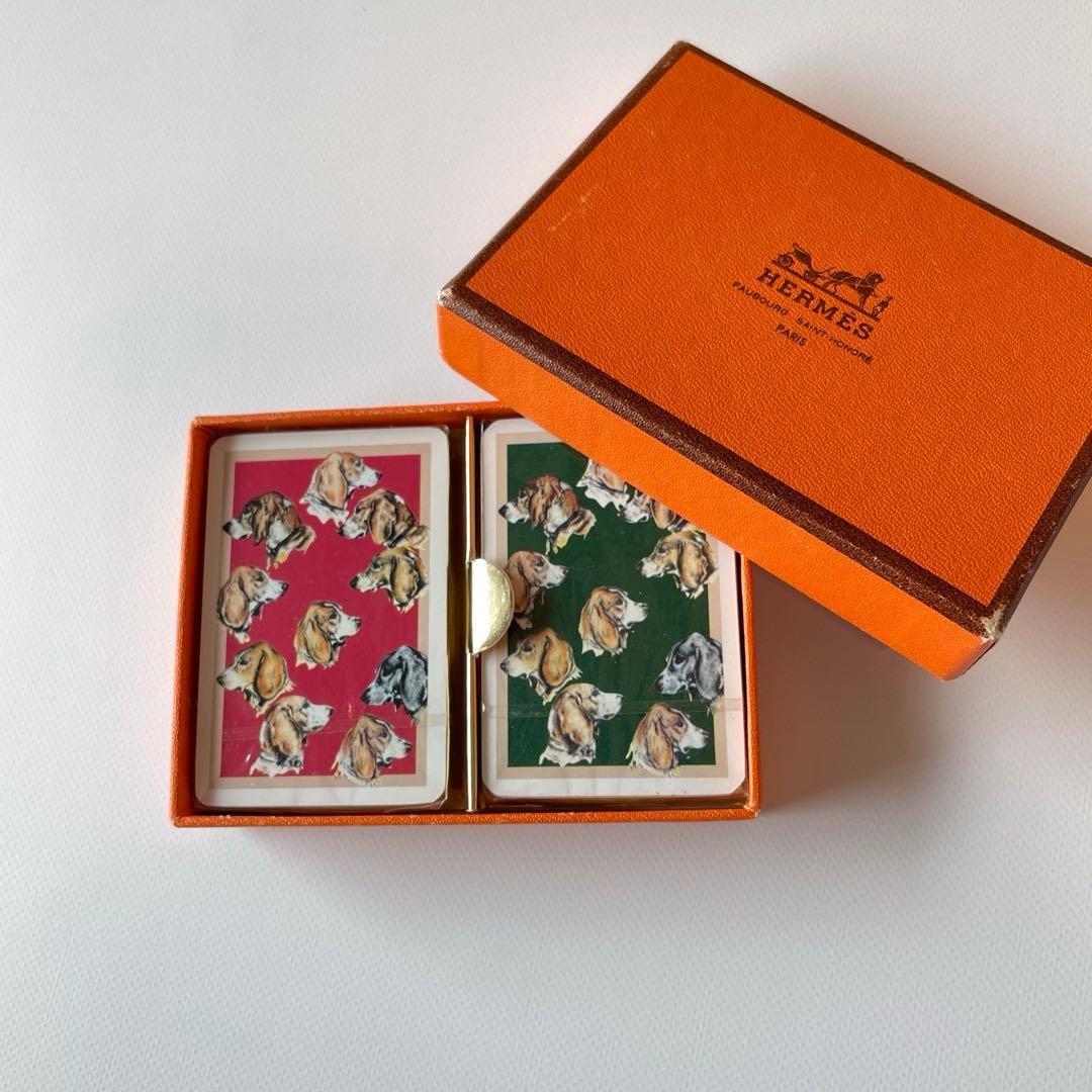 【未使用】エルメス　トランプ　犬 HERMES エルメス トランプ 犬柄 ドッグモチーフ カードゲーム - メルカリ