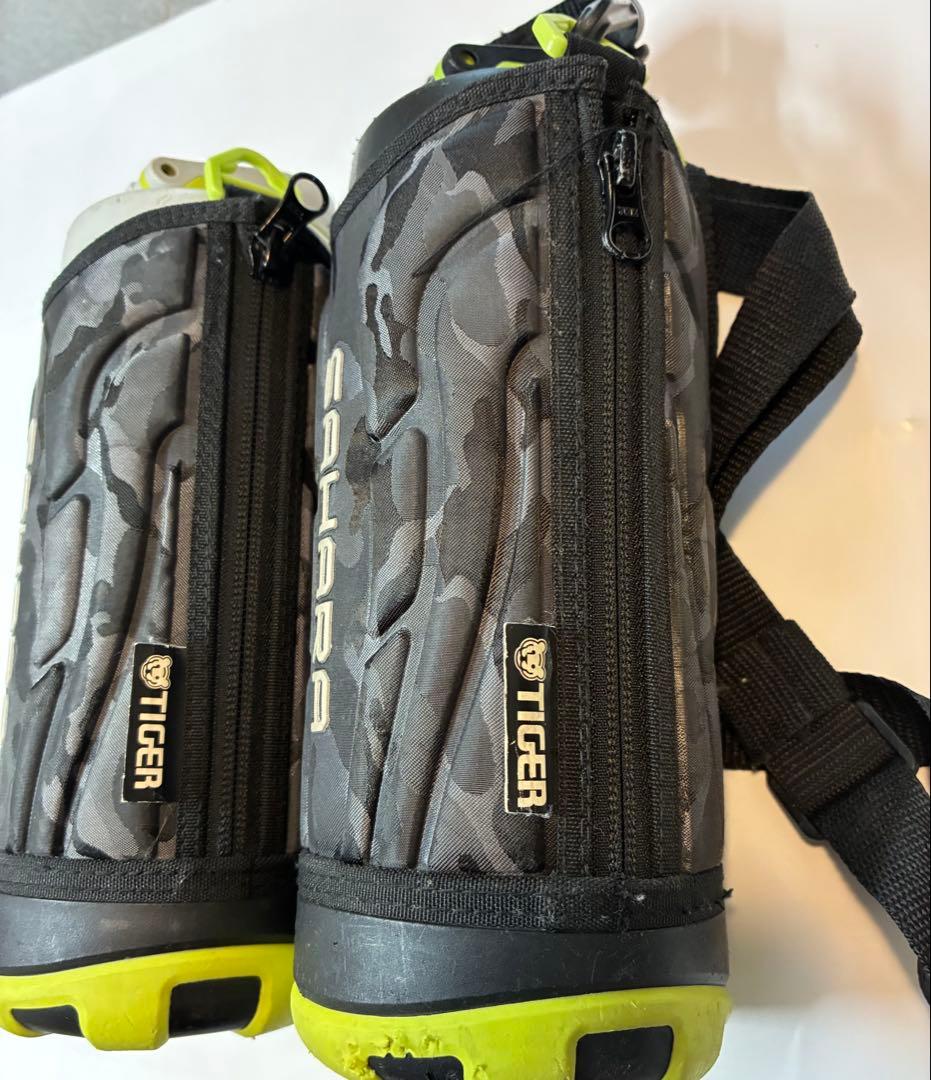 ハ*ル様 TIGER SAHARA 水筒&ポーチブラック・イエロー 1.0L 中