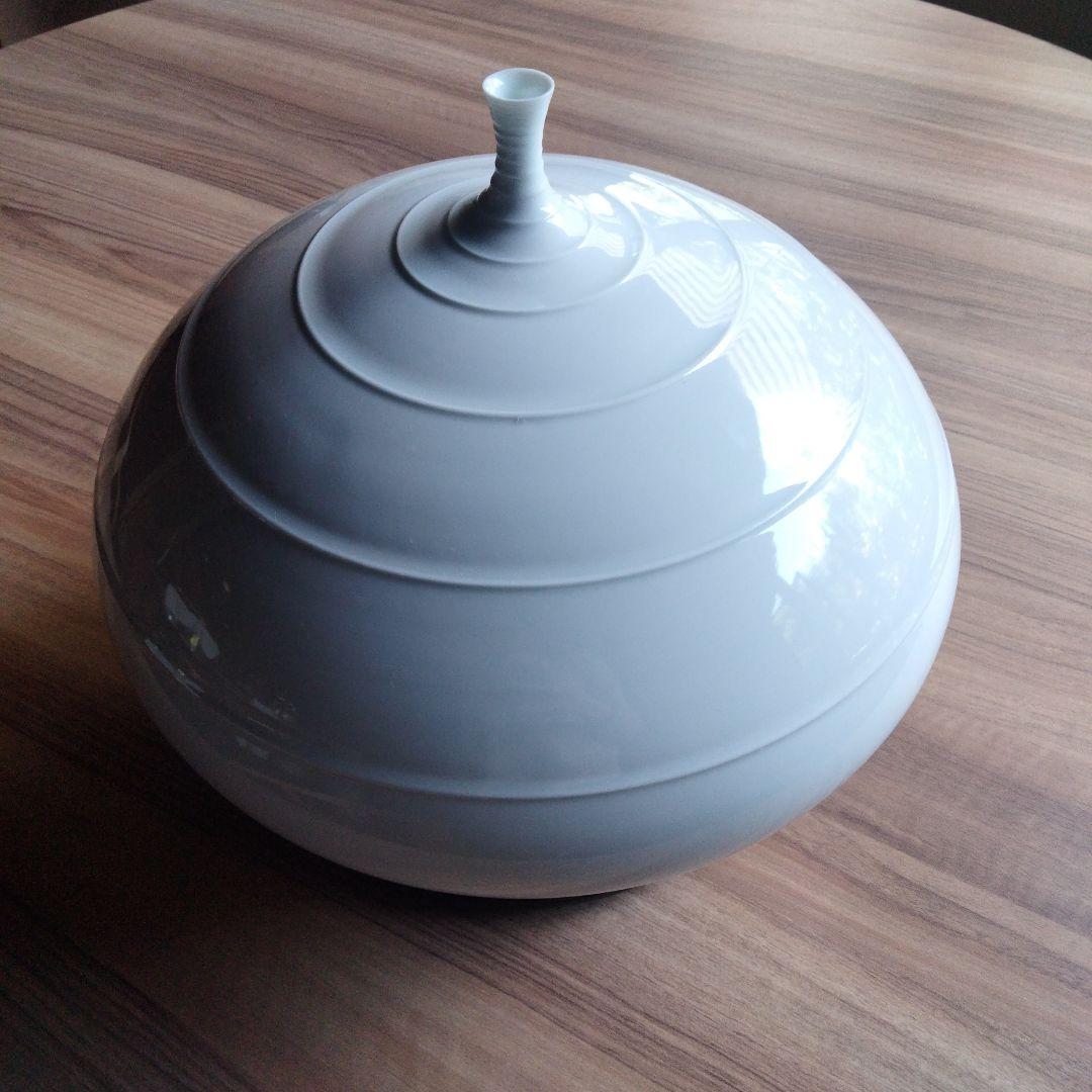 伝統工芸品　有田焼　花瓶 有田焼 陶芸家 藤井錦彩作】有田焼美術品 染錦群鶴絵飾り花瓶 文字入れ