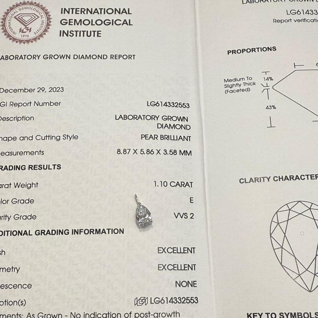 ぐらす客 ペンダント 1.1ct PT950