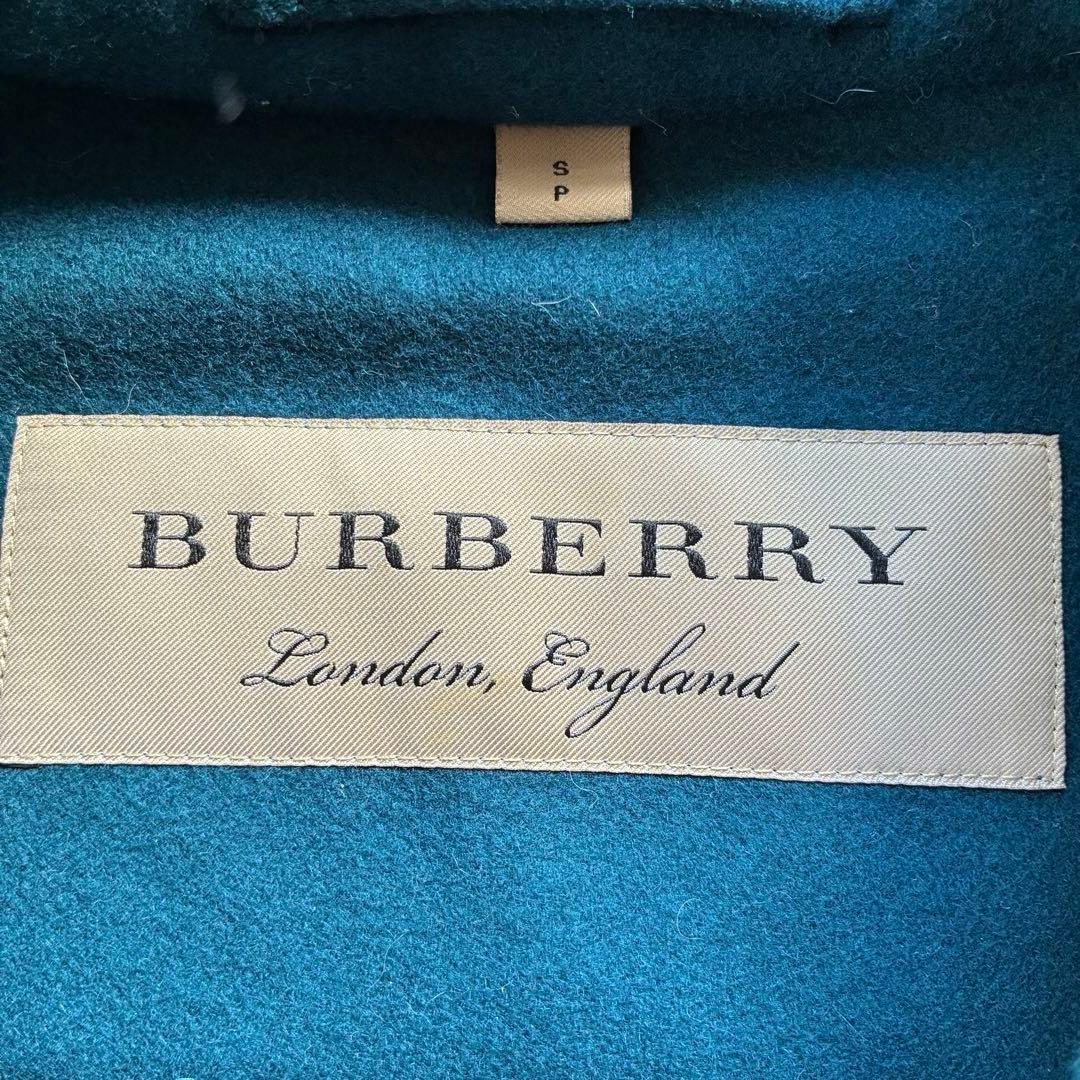 Burberry ダッフルコート 青 - メルカリ