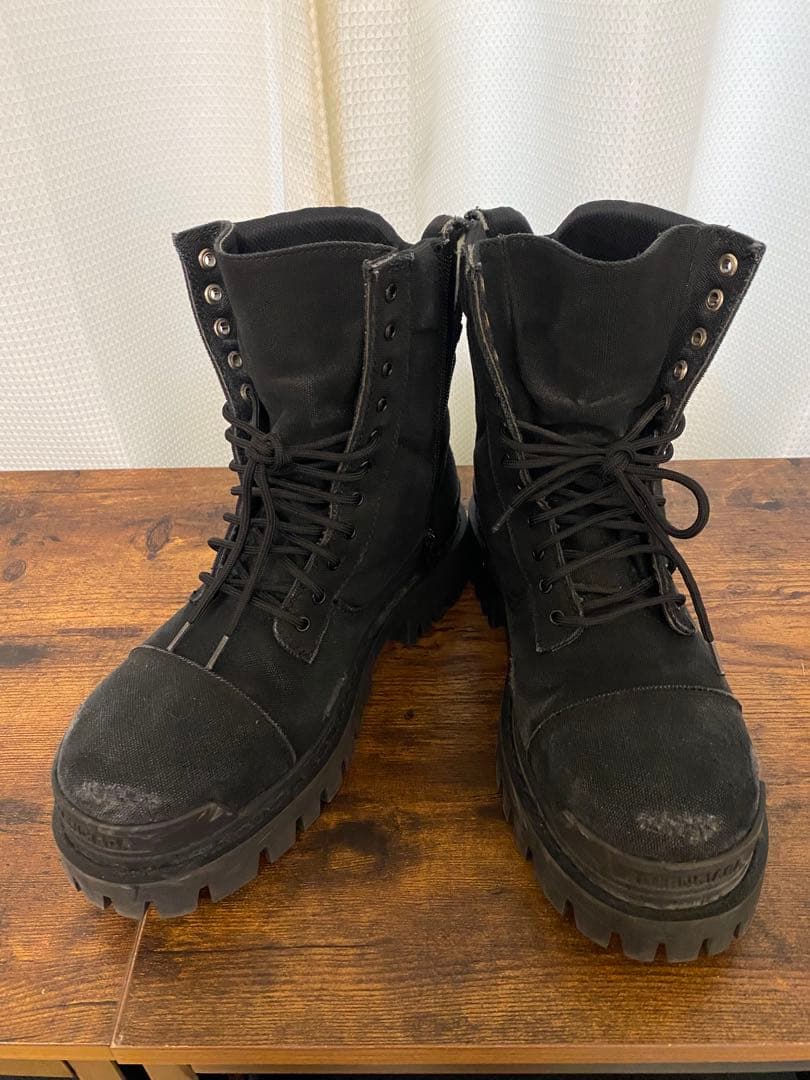 balenciaga strike bootsバレンシアガストライクブーツ39 Men's Combat Strike Boot in Black | Balenciaga US