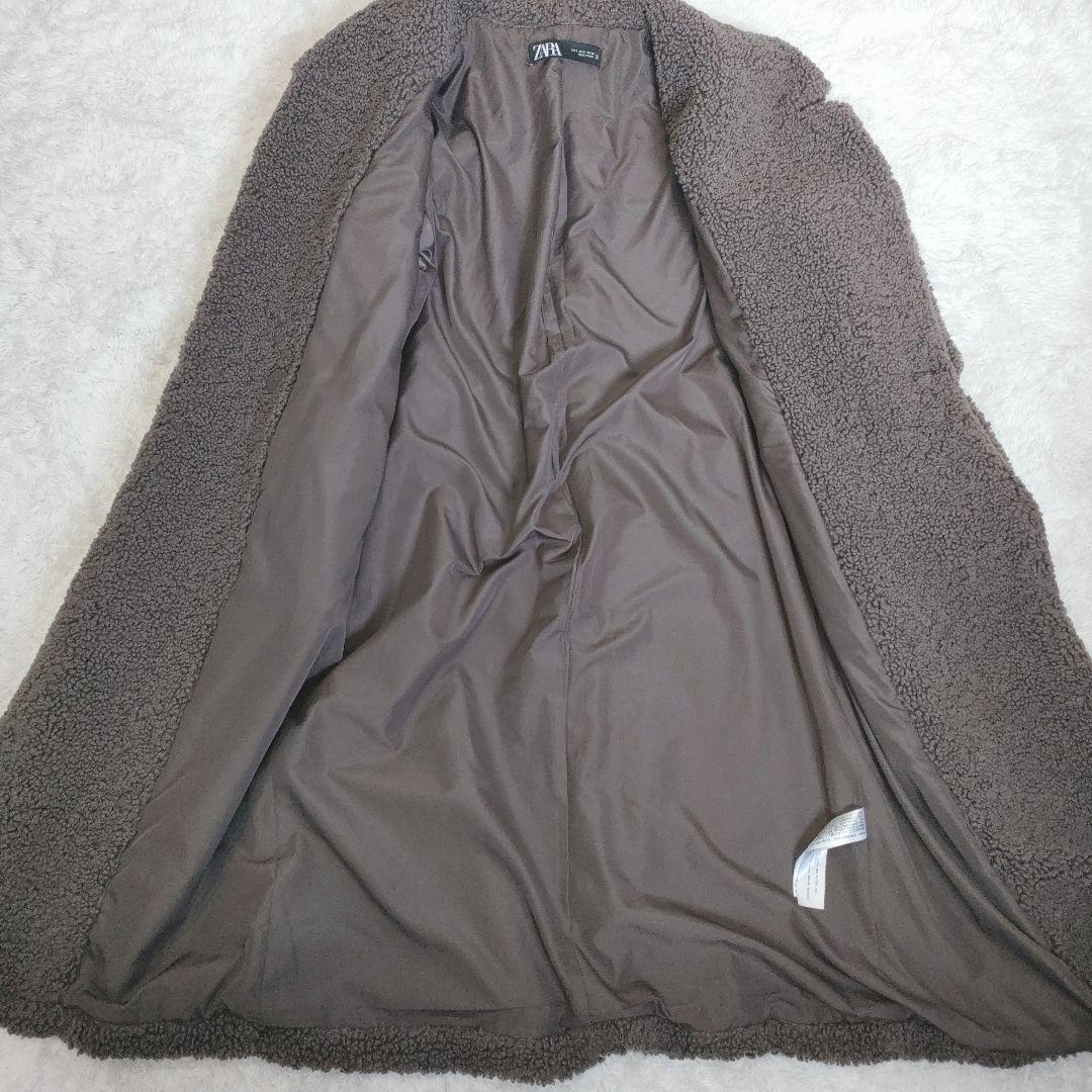 完売品】ZARA テディベアコート Sサイズ フェイクボア ダブル グレー