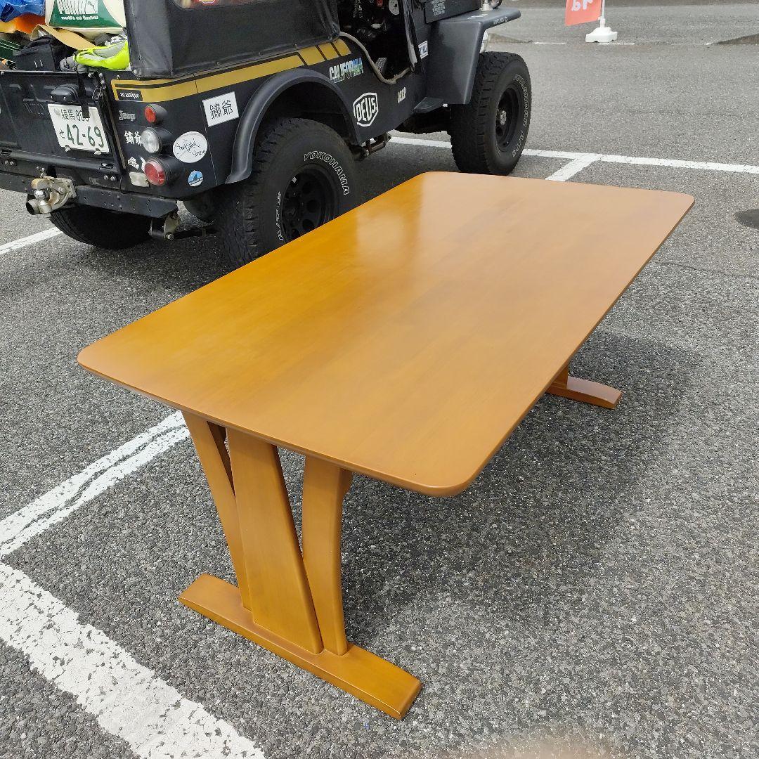 ブラウン 木製 大型ダイニングテーブル 6人 長方形 タンスのゲン ダイニングテーブル 6人 おしゃれ テーブル 長方形 幅200