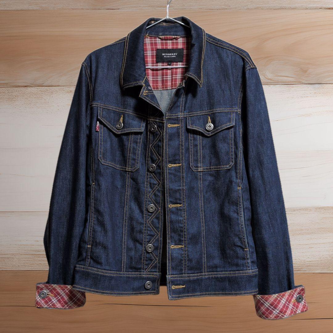 極美品 バーバリーブラックレーベル デニムジャケット ノバチェック