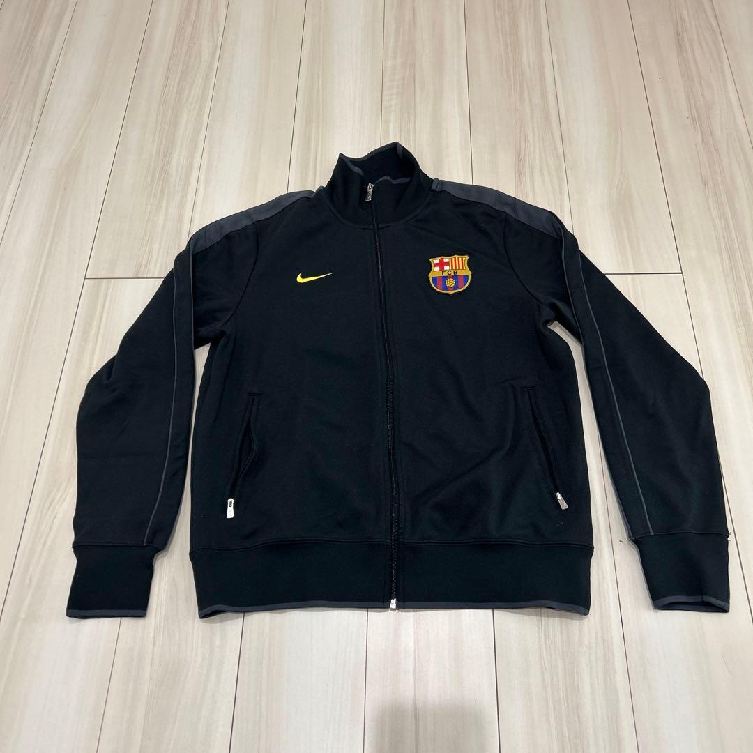 Nike FC Barcelona ジャージ Lサイズ ブラック NIKE（ナイキ） 古着 NIKE LA LIGA ラ リーガ FC BARCELONA FC
