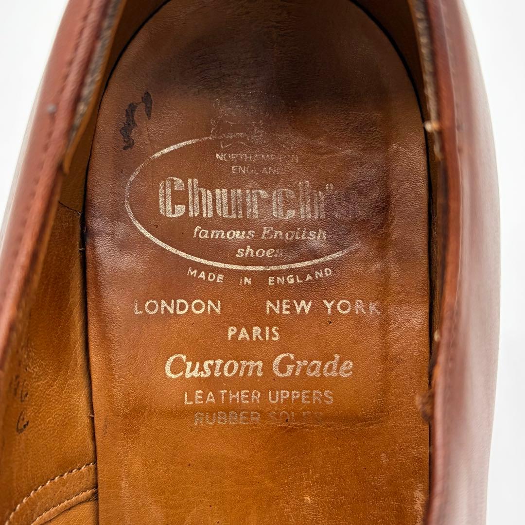 Church's 旧チャーチ 3都市 プレーントゥ 70 ブラウン 外羽根 革靴