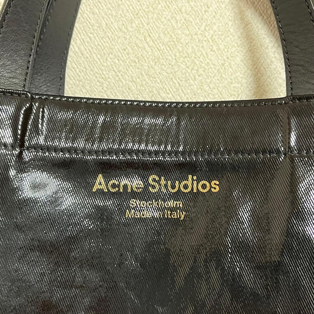 Acne Studios シャイニートートバッグ ブラック - メルカリ