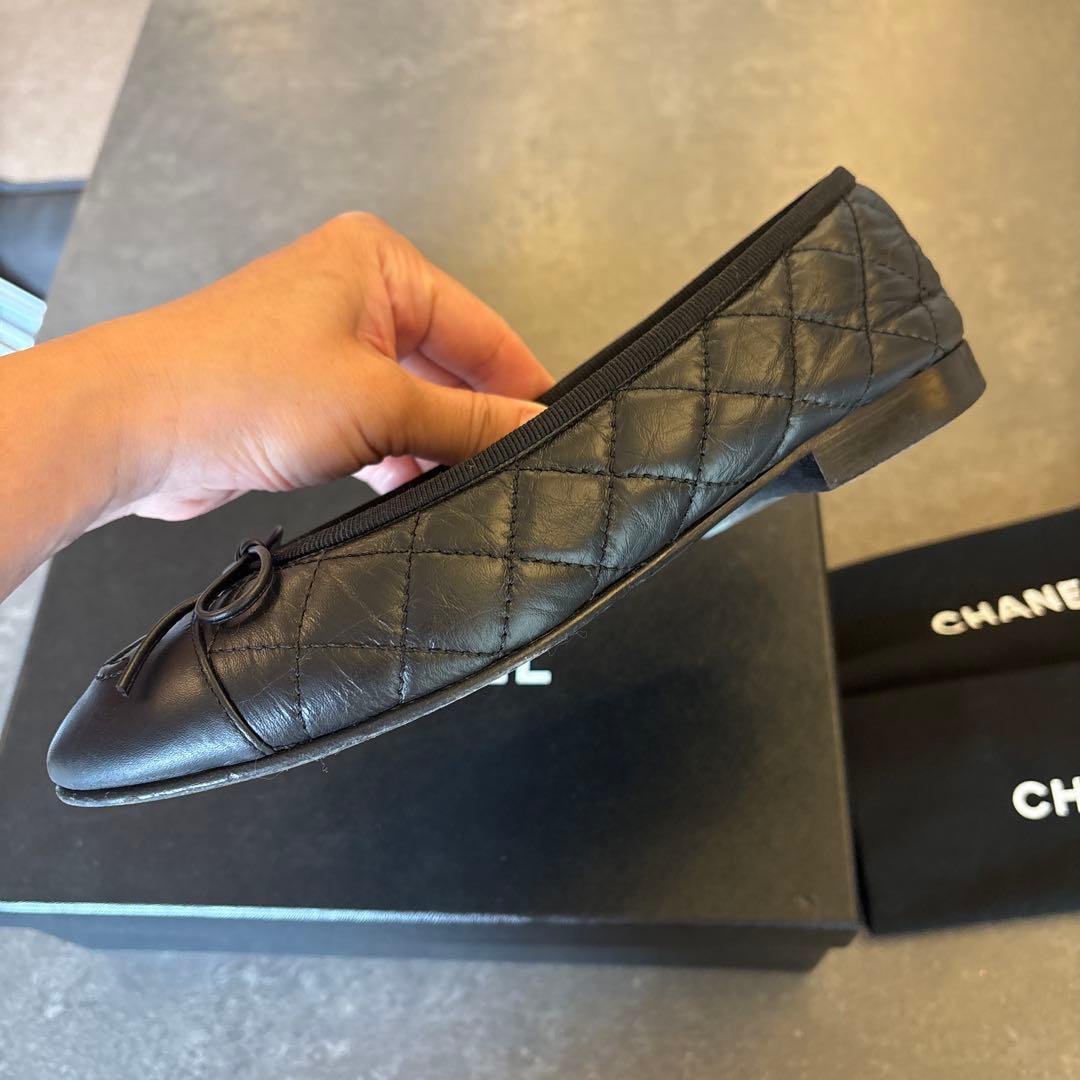 美 品　CHANELシャネル バレリーナ 36.5C（23cm）