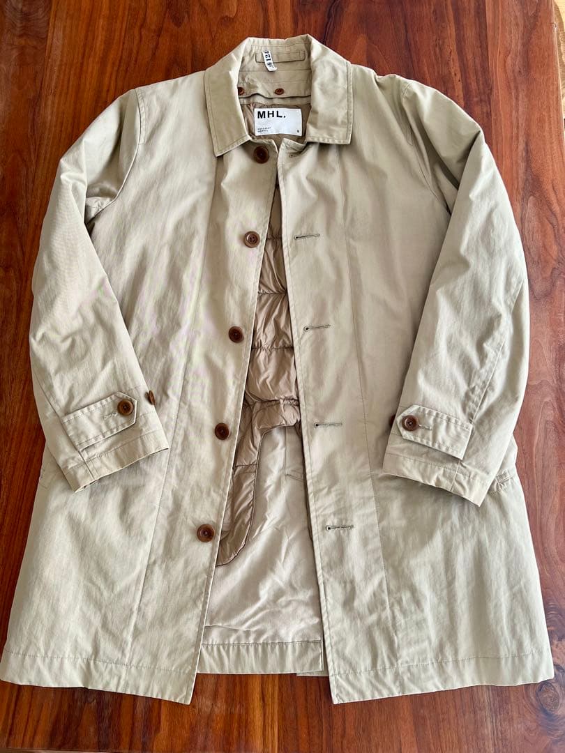 MHL. ステンカラーコート ベージュ　ダウンライナー付き 中古・古着通販】MHL (エムエイチエル) ダウンライナー付きステン
