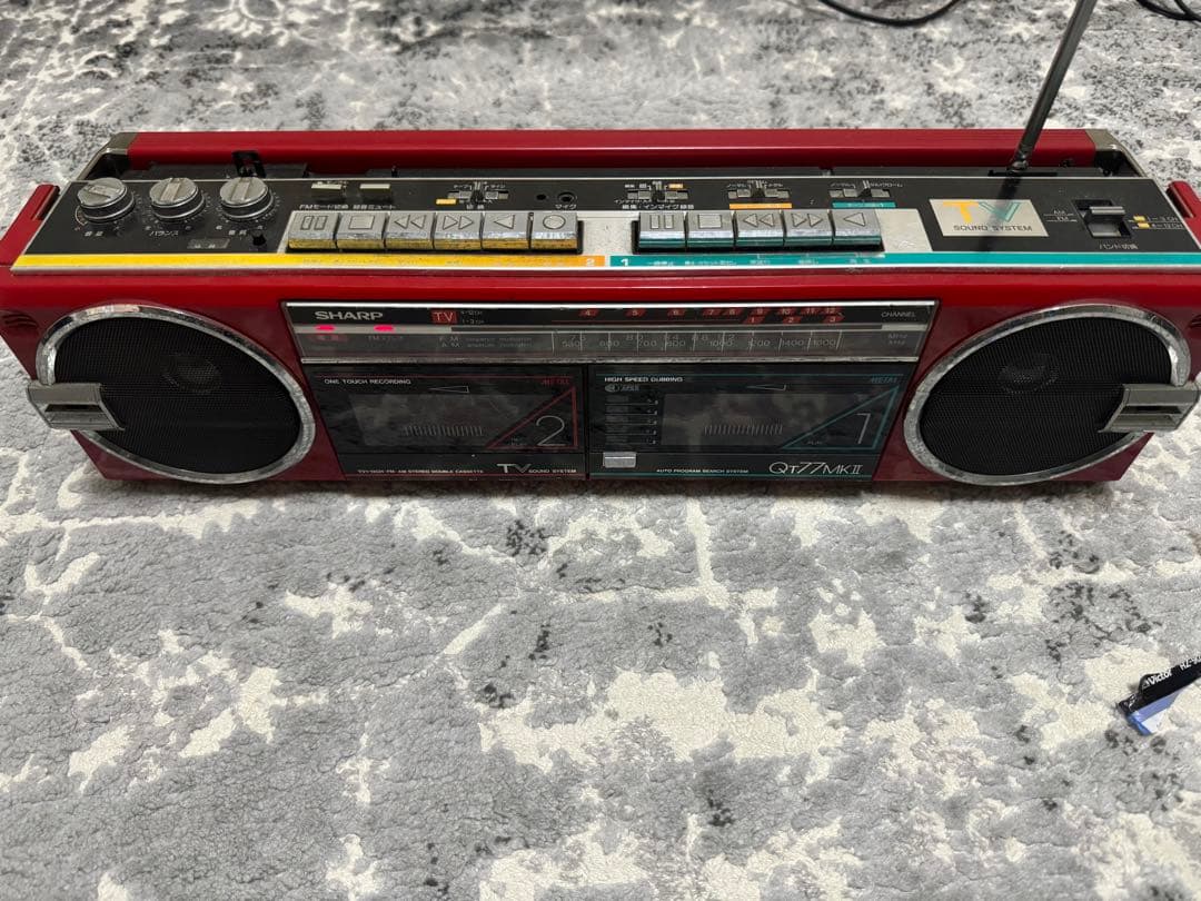 SHARP ステレオダブルカセットQT-77MK II (R)現状品 Yahoo!オークション -「sharp qt」(カセットデッキ) (オーディオ機器