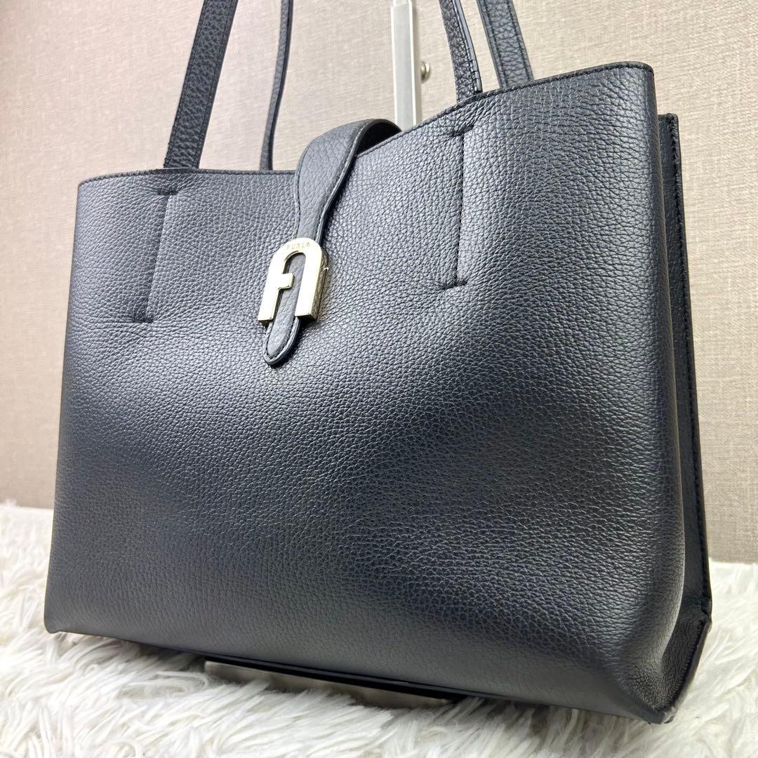 フルラ ソフィア トートバッグ ビジネスバッグ 黒 レザー FURLA