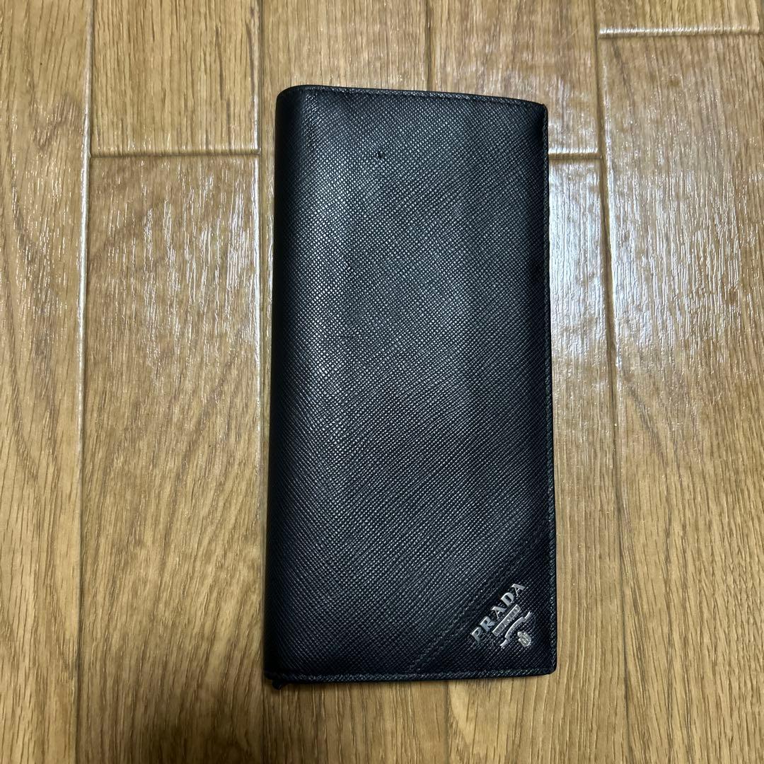 PRADA 長財布 ブラック PRADA（プラダ） サフィアーノ 黒 ブラック 2つ折り長財布 サイフ