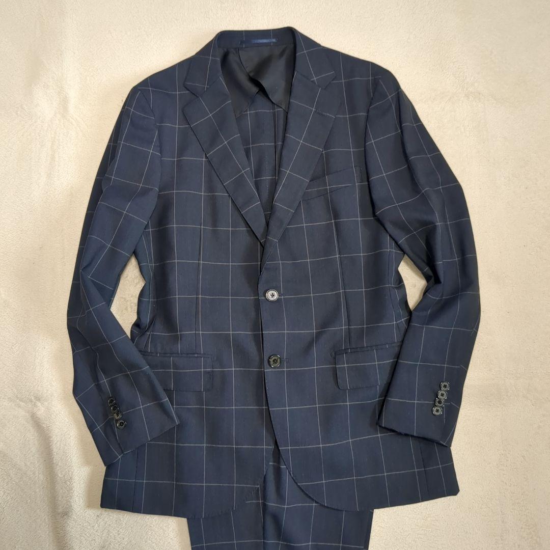 美品 マッキントッシュフィロソフィー スーツセットアップ ネイビー