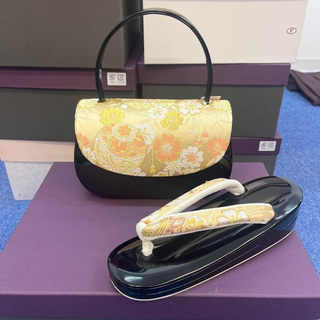 大特価　振袖用　草履バック　黒 楽天市場】草履バッグセット 成人式 振袖 草履 バッグ セット バッグ