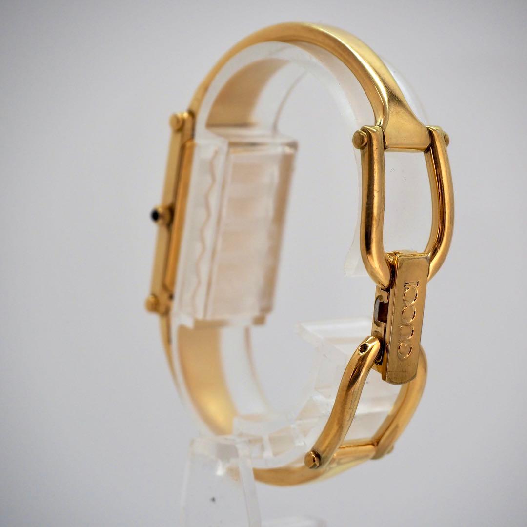 379 稼働 GUCCI 時計 1500 レディース ゴールド バングルウォッチ