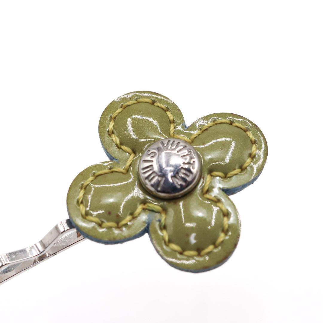 極美品】ルイヴィトン バレッタ フルール ヴェルニ ヘアピン M92259