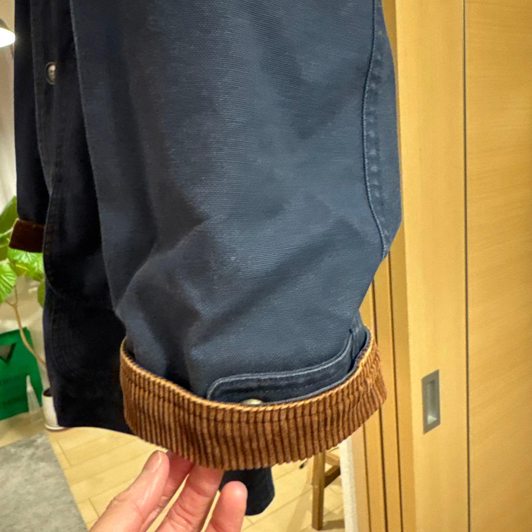 90's LANDS'END ランズエンド ネイビー コーデュロイ襟カバーオール