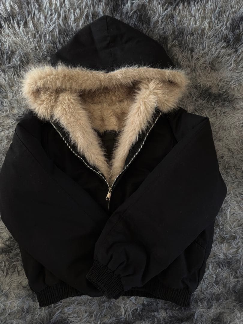 即発可】短丈 ファー ジャケット fur foodie opium y2k L - メルカリ