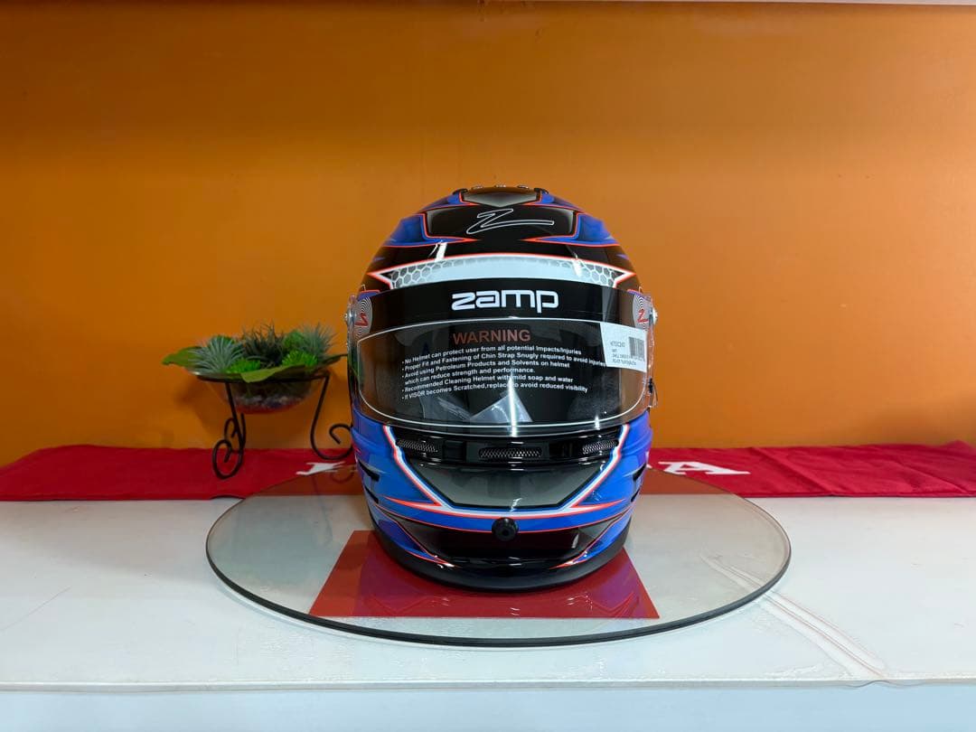 Zamp フルフェイスヘルメット 青・赤・黒 New Colors! Zamp RZ-42Y Youth Racing Helmet with Graphics, Snell