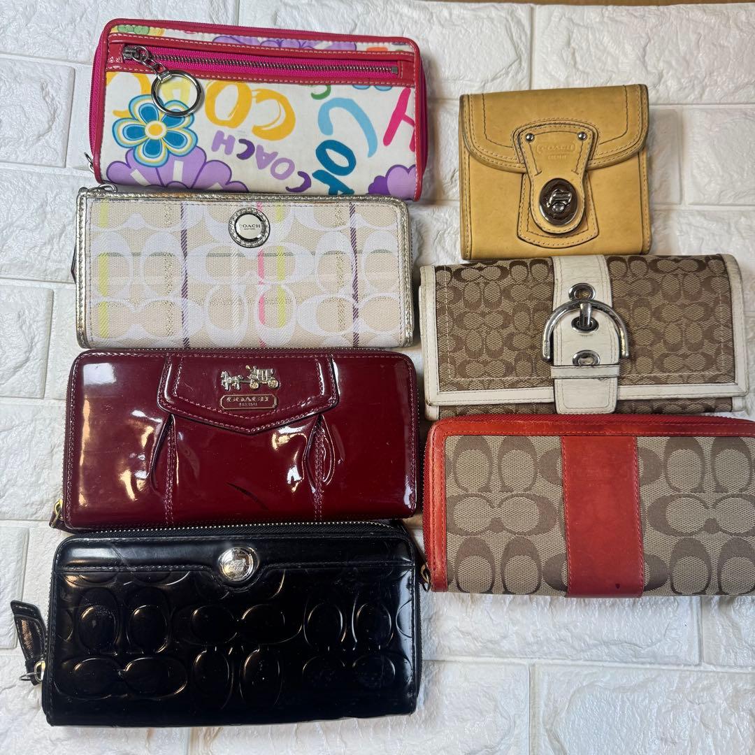 まとめ売り財布 7点　COACH コーチ シグネチャー　エナメル　レザー riv6-2.jpg