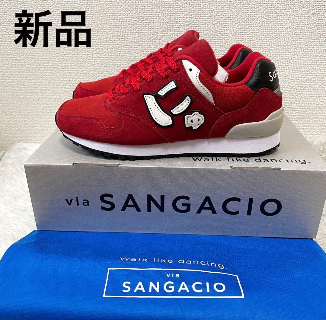 新品!! SANGACIO『にゅ』スニーカー 赤 レッド 25.5cm - メルカリ