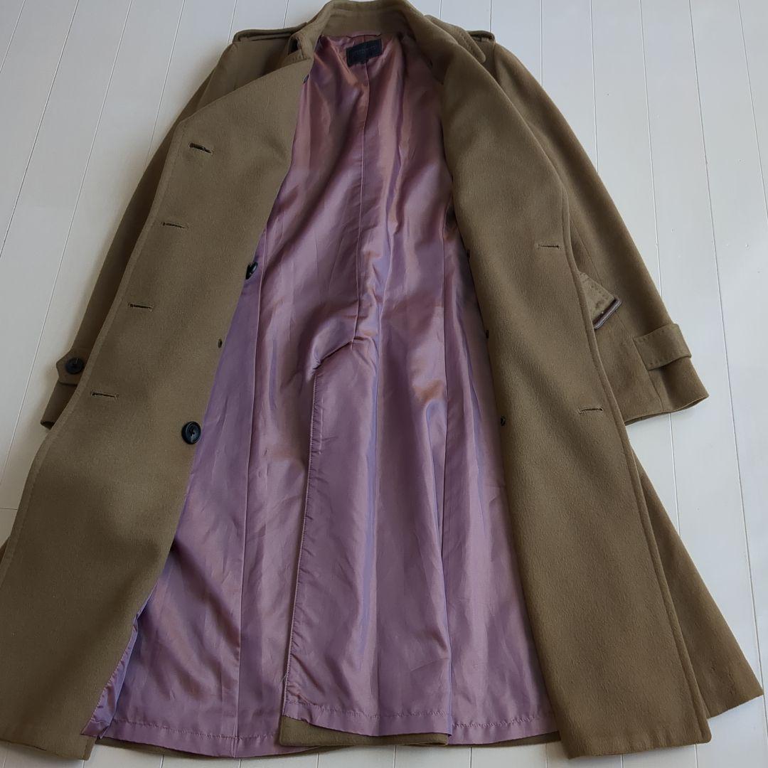 美品 トゥモローランド ロングコート カシミヤ100% ベルト ベージュ M