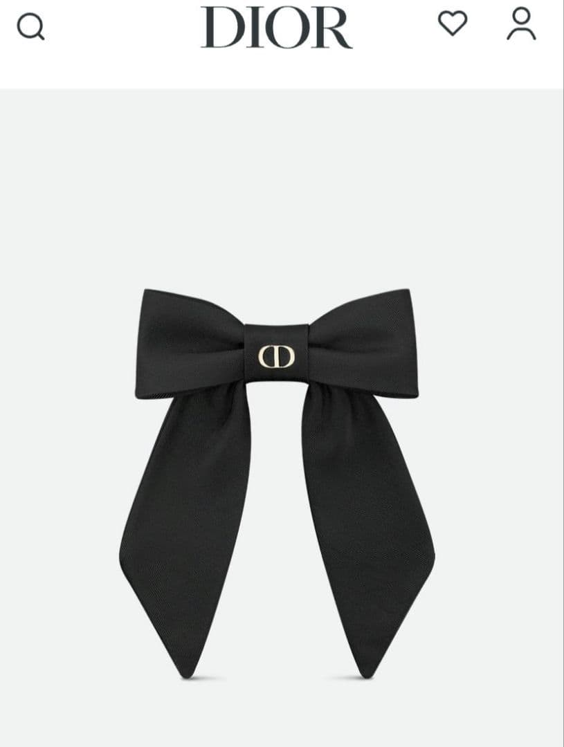 新品 ラッピング Dior Twist リボンバレッタ ブラック バレッタ Christian Dior（クリスチャン・ディオール） [正規ラッピング済