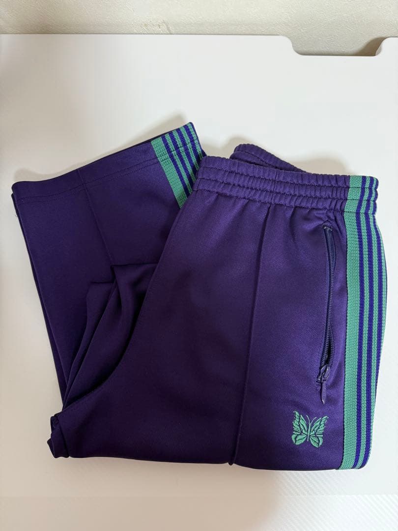 Needles 紫 ストライプパンツ M