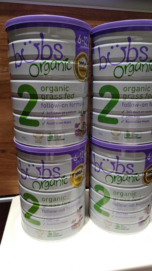 Bubs オーガニック粉ミルク ステップ2 (6～12カ月) 大缶 800g Bubs（バブズ）オーガニック Organic 粉ミルク ステップ2（6〜12カ月