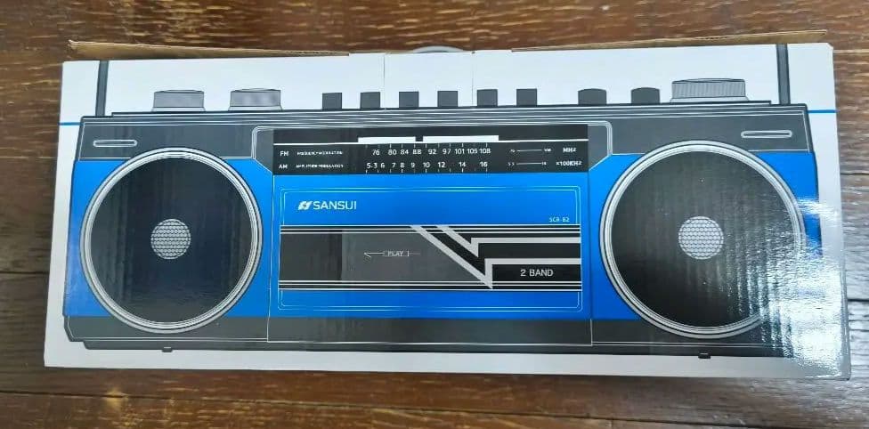 SANSUI SCR-B2(BL) Bluetoothラジオ Amazon.co.jp: SANSUI Bluetooth搭載ラジカセ【USB/SDカードMP3再生