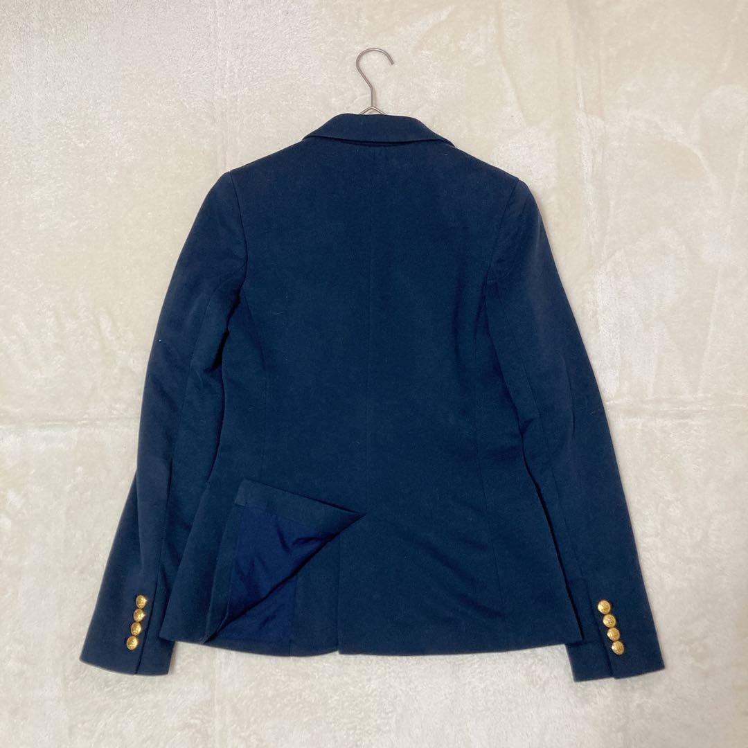 美品】ポロ ラルフローレン 紺ブレ ニット シングル エンブレム 金